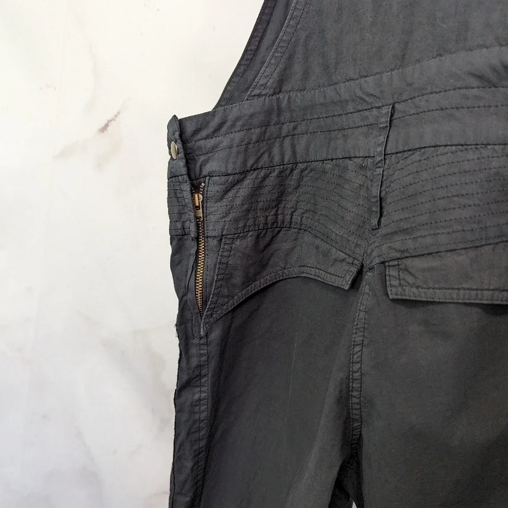Isabel Marant Overalls Women 25 0 XS Black Skinny Bib Jumpsuit Zip Crop